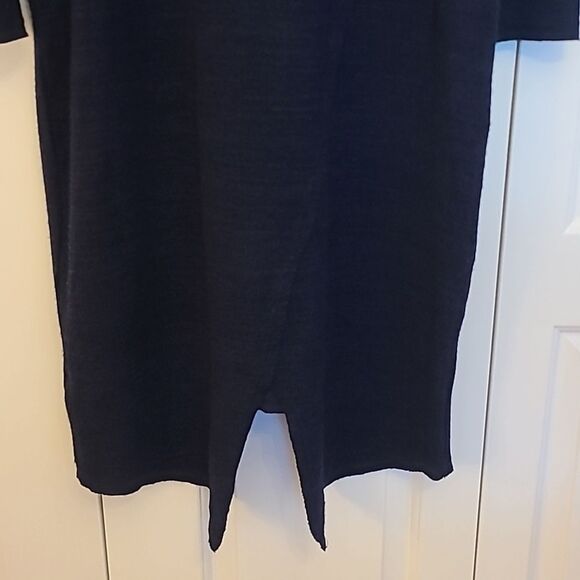 MOTH ANTHROPOLOGIE Navy Cross Back Sweater Dress Size L NWT - Picture 5 of 10